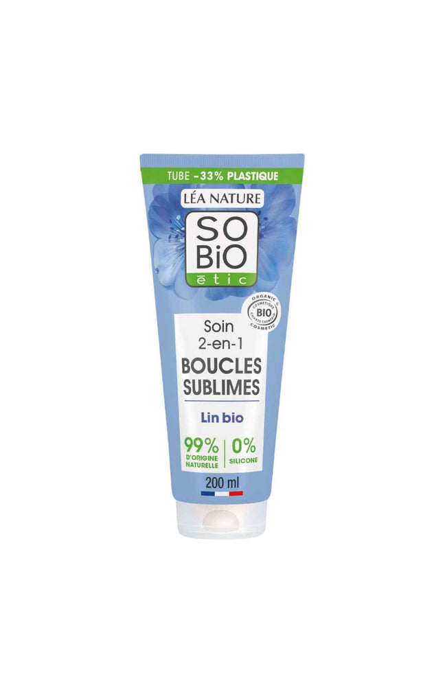 Soin 2-en-1 bio - Lin & vitamine F - Cheveux bouclés & ondulés - 200 ml