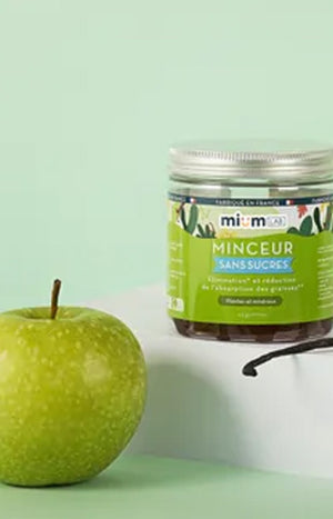 Cures gummies minceur - Pomme & vanille - Sans sucres - 3 mois