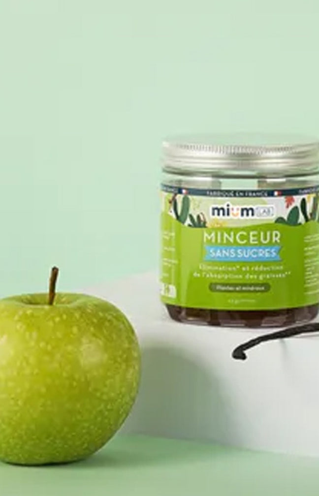 Cures gummies minceur - Pomme & vanille - Sans sucres - 3 mois