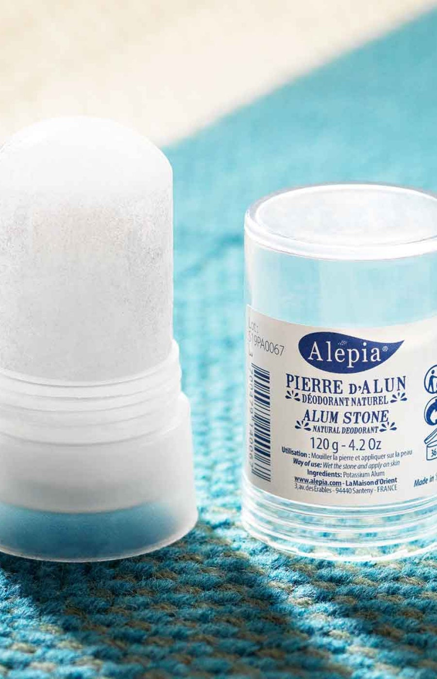 Déodorant naturel à la pierre d'alun - 120 g