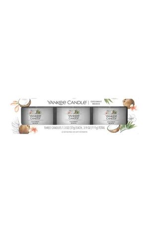 Coffret bougies votives - Plage de noix de coco - 3 x 37 g