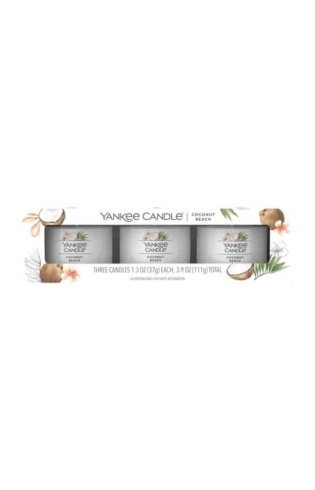 Coffret bougies votives - Plage de noix de coco - 3 x 37 g