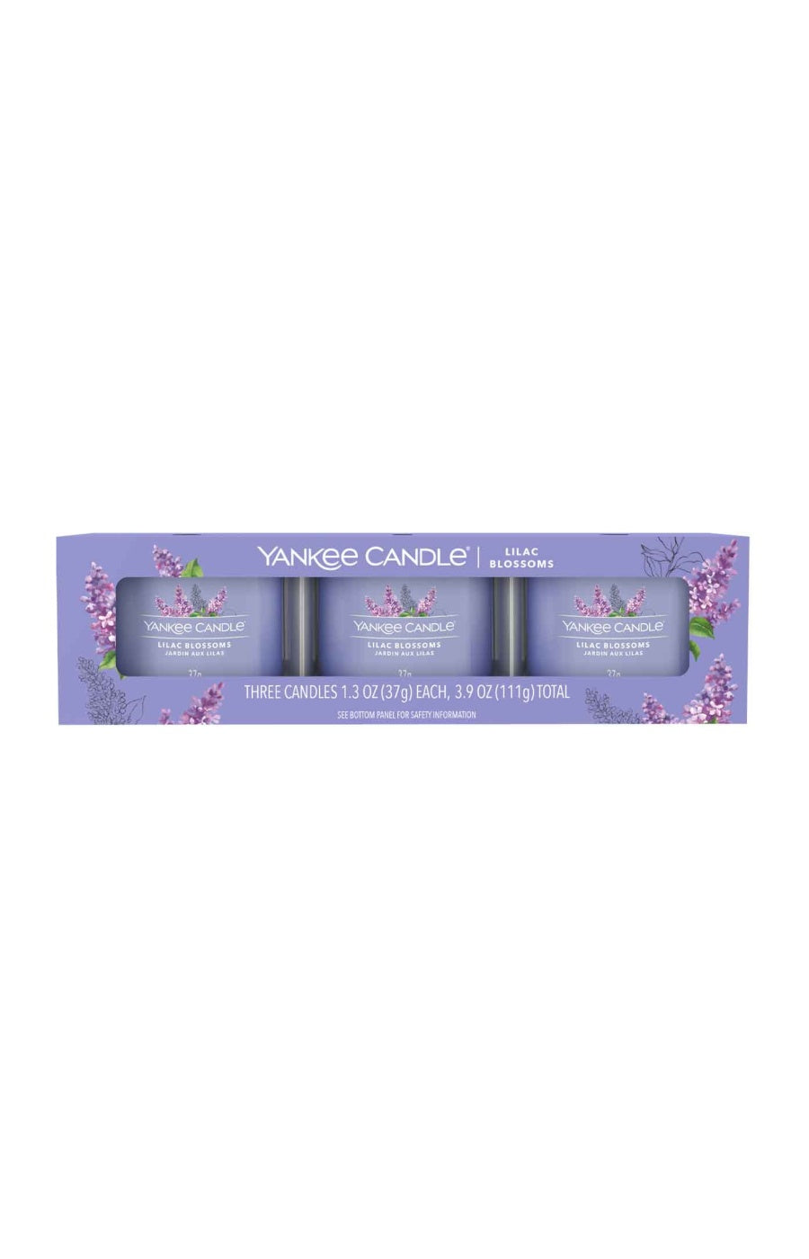 Coffret bougies votives - Jardin aux lilas - 3 x 37 g