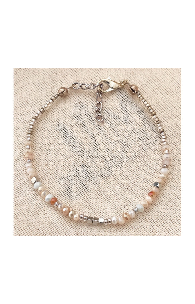 Bracelet - Laiton plaqué or & perles