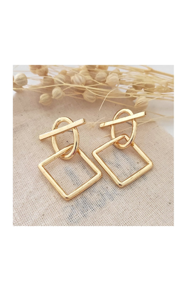 Boucles d'oreilles - Laiton plaqué or
