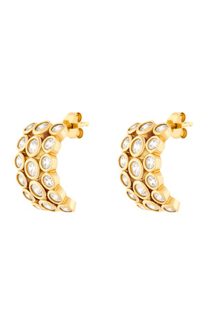 Boucles d'oreilles - Trio - Laiton doré or 1 micron