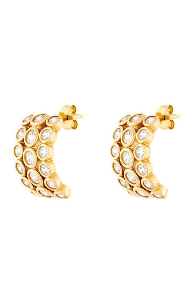 Boucles d'oreilles - Trio - Laiton doré or 1 micron