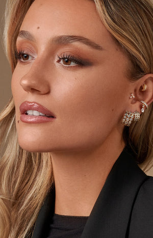 Boucles d'oreilles - Trio - Laiton doré or 1 micron