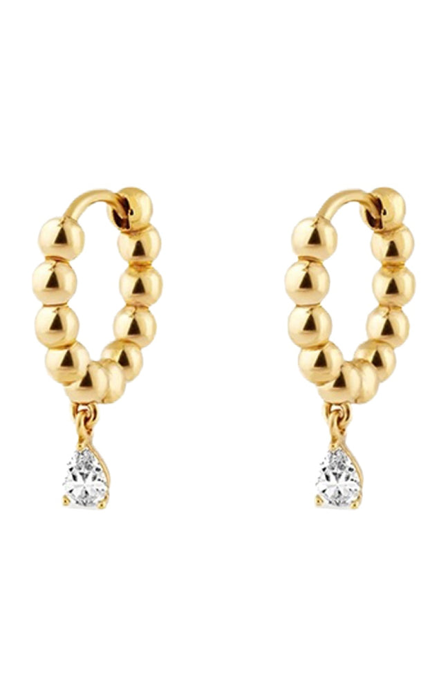 Boucles d'oreilles - Cassis créoles - Laiton doré or 1 micron