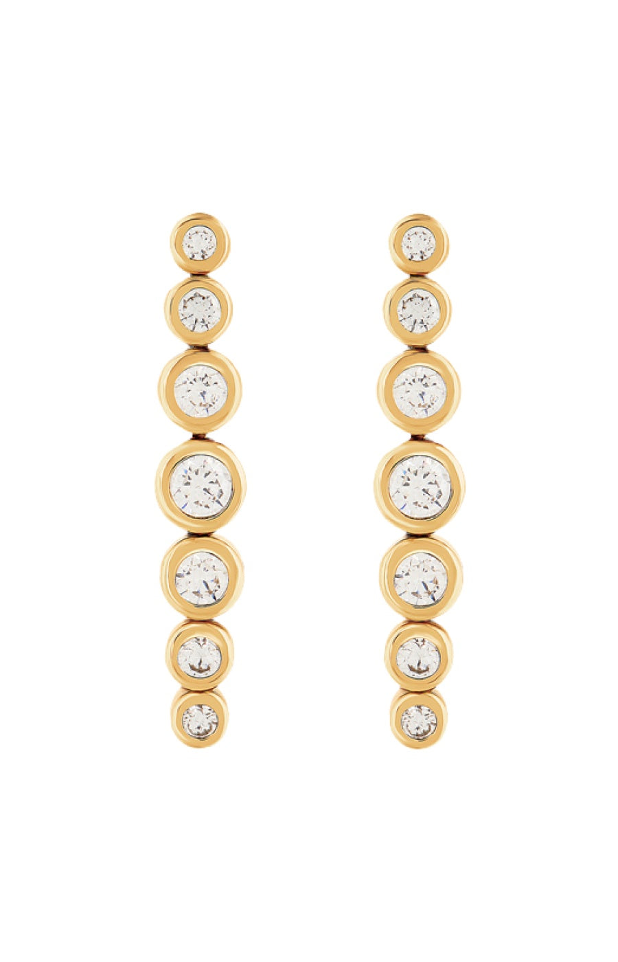 Boucles d'oreilles - Mini Drop - Laiton doré & zirconium