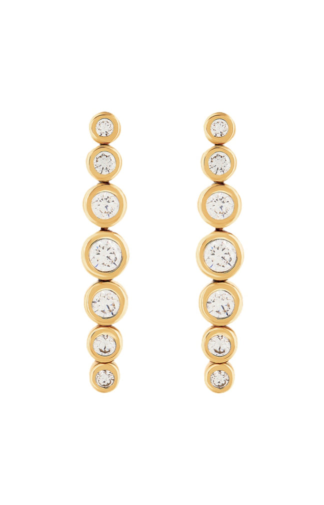 Boucles d'oreilles - Mini Drop - Laiton doré & zirconium