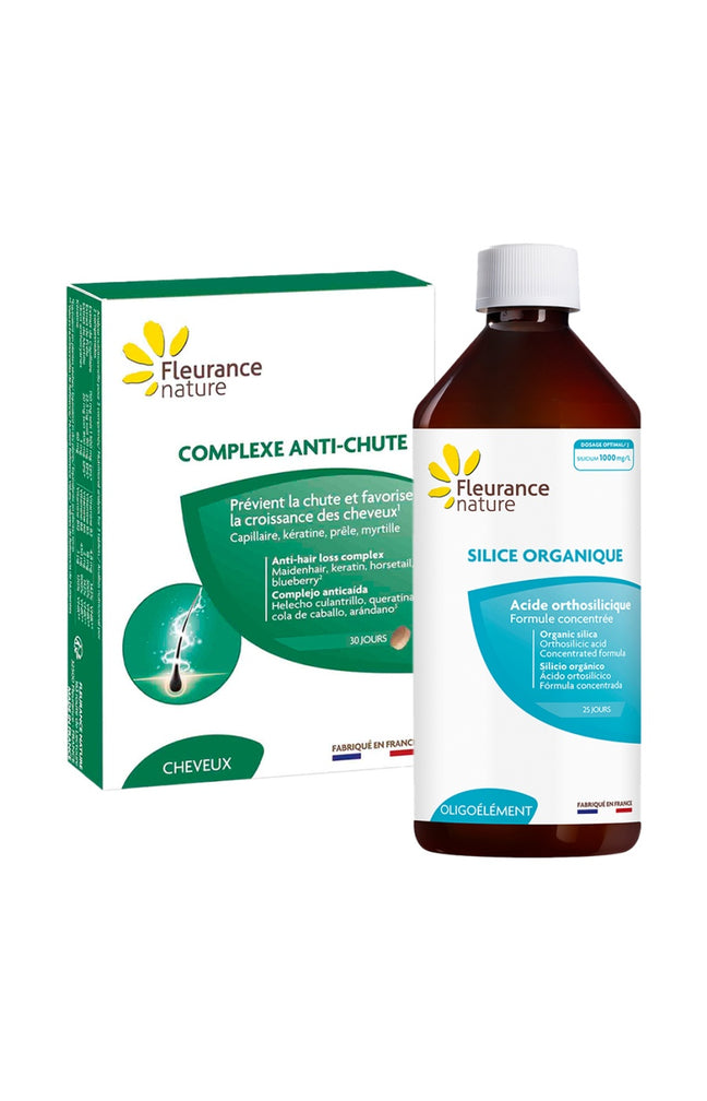 Duo fortifiant - Silice & complexe anti-chute - Os & cheveux