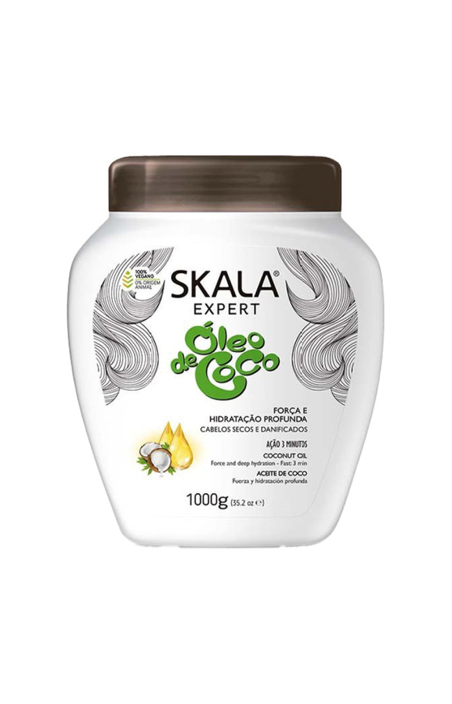 Masque hydratant vegan - Huile de noix de coco - Cheveux secs & abîmés - 1 L