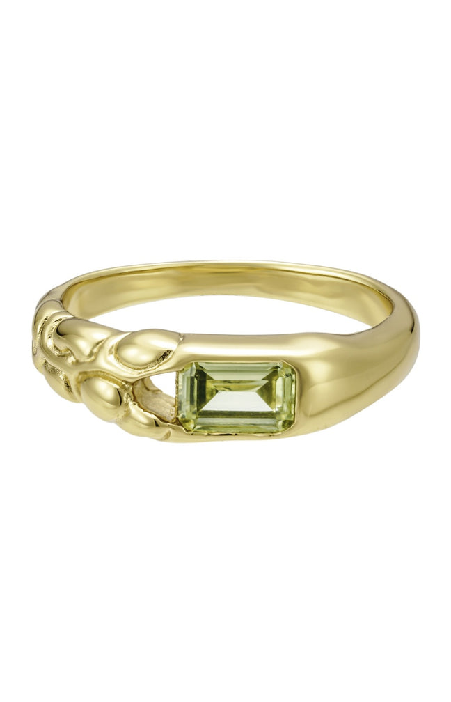 Bague Hailey - Laiton doré à l'or fin 18k & zircons