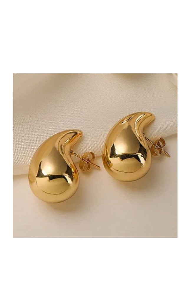 Boucles d'oreilles gouttes - Laiton plaqué or