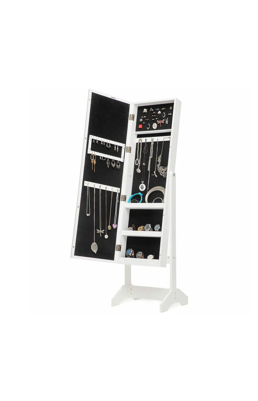 Armoire à bijoux miroir - Blanc