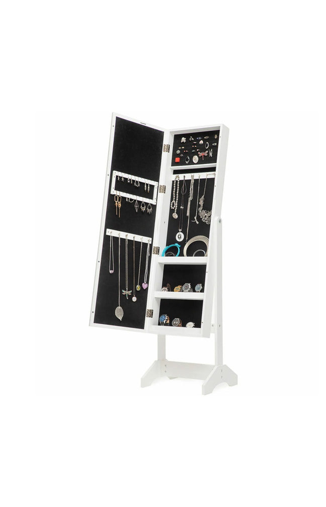 Armoire à bijoux miroir - Blanc
