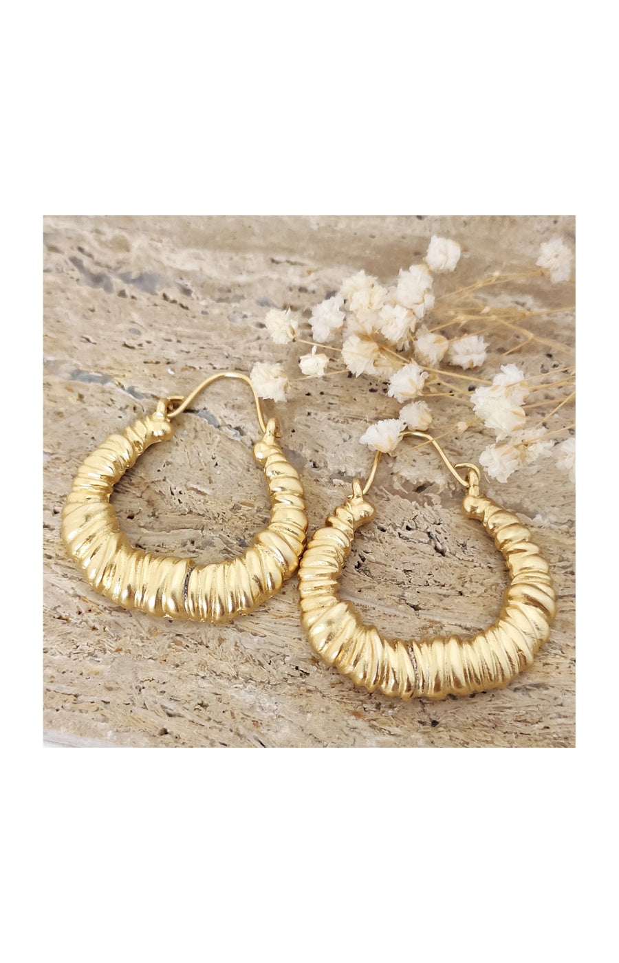 Boucles d'oreilles - Laiton plaqué or