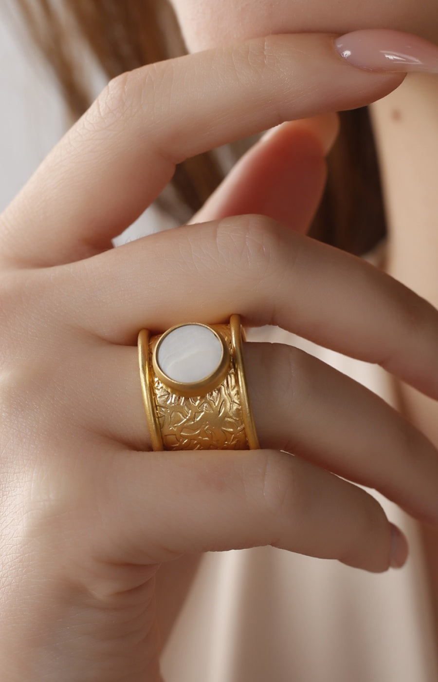 Bague ajustable - Laiton plaqué or