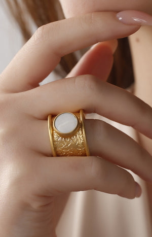 Bague ajustable - Laiton plaqué or