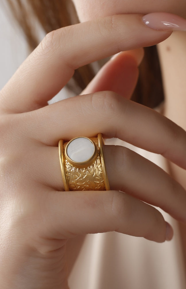 Bague ajustable - Laiton plaqué or