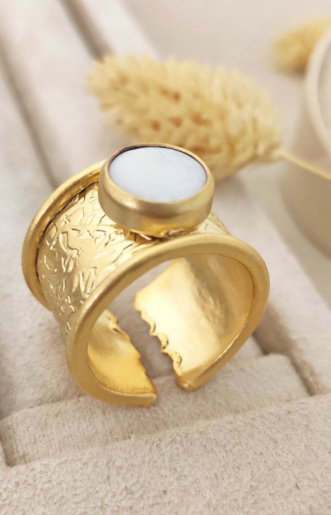 Bague ajustable - Laiton plaqué or