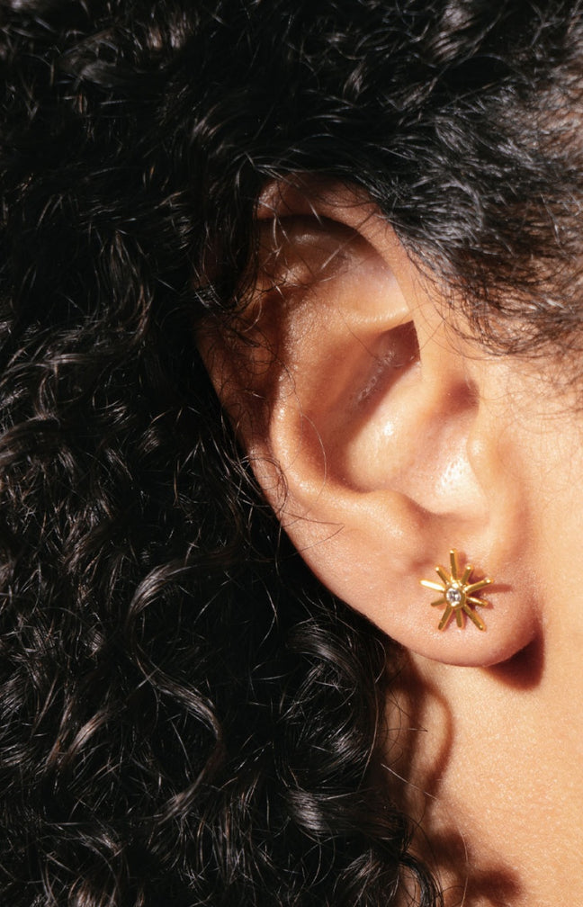 Boucles d'oreilles Joy - Laiton doré à l'or fin 18k