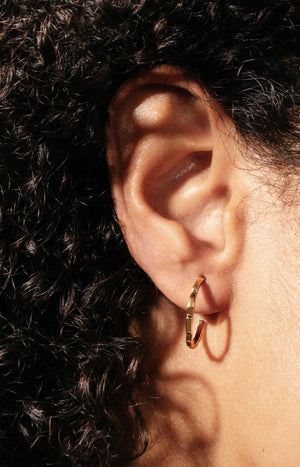 Boucles d'oreilles Marie - Laiton doré à l'or fin 18k