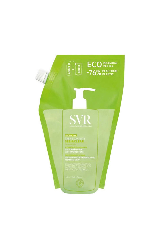 Recharge de crème nettoyante - Sebiaclear - Peaux grasses déshydratées ou fragilisées - 400 ml