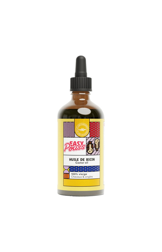 Huile de ricin 100% vierge - Easy Pouss - Cheveux, ongles, cils & barbes - 100 ml