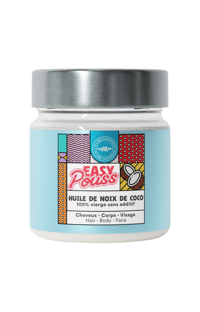 Huile de coco 100% vierge - Easy Pouss - Cheveux, corps & visage - 200 ml