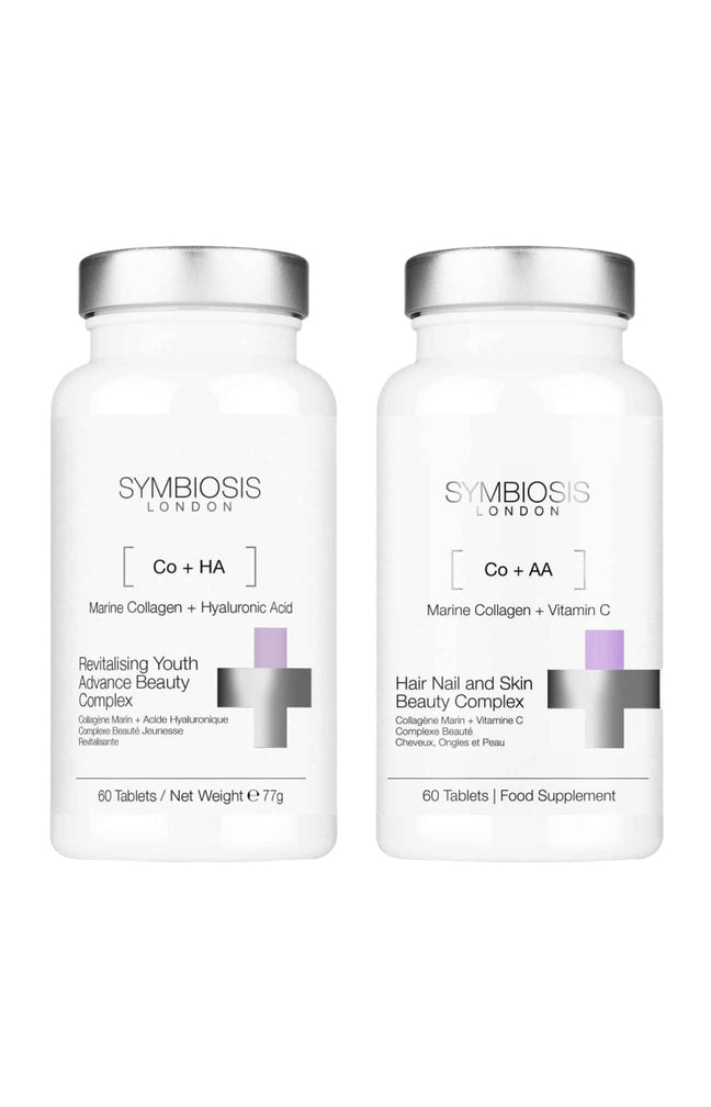 Compléments alimentaires - Collagène & acide hyaluronique - Peau, ongles & cheveux - 2 mois