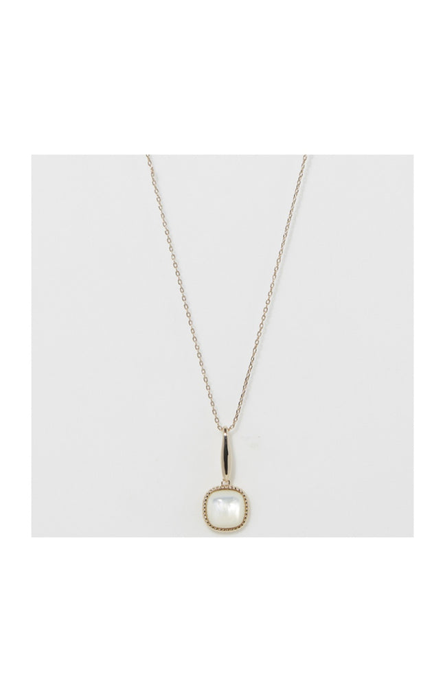 Collier Phybie - Laiton doré & nacre