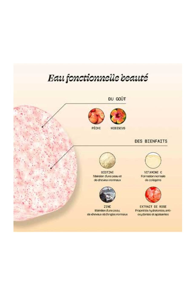 Pastilles aromatisées - Glow - Pêche & hibiscus - 15 billes