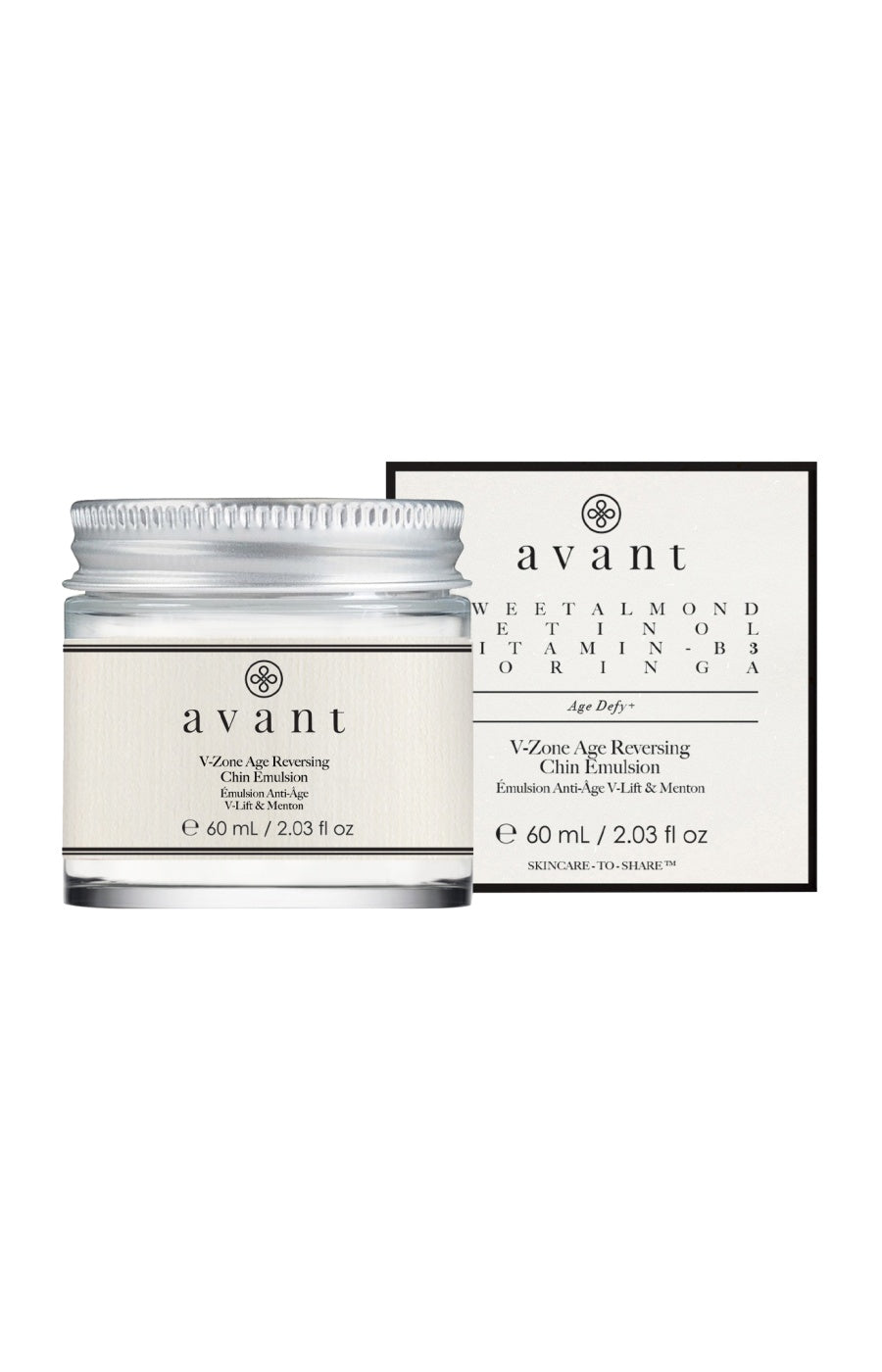 Emulsion anti-âge - Huile de Moringa & amande douce - V-Lift & menton  - 60 ml