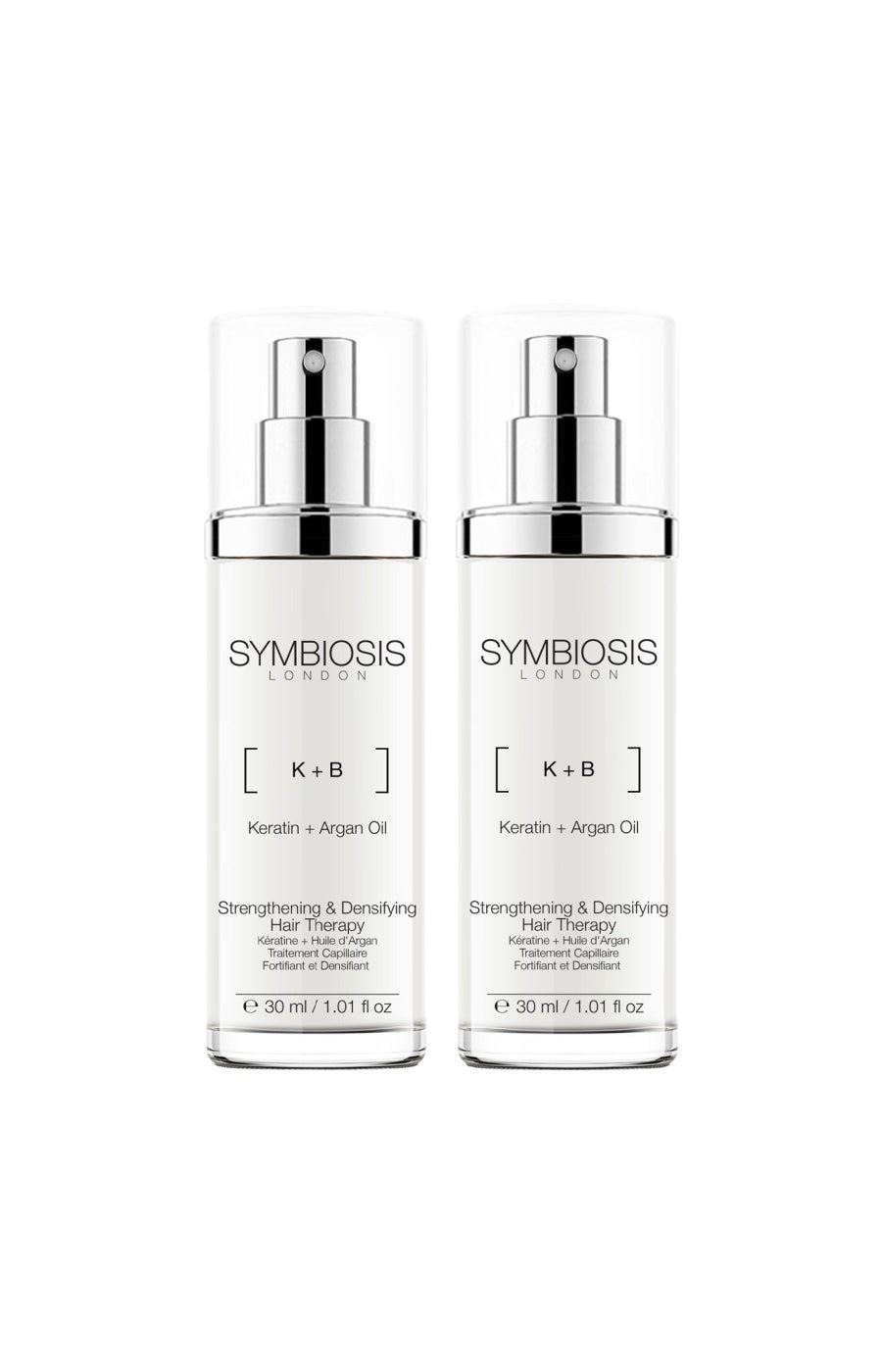 Traitement fortifiant et densifiant - Kératine & huile d'argan - Cheveux - 2 x 30 ml