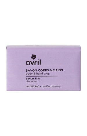 Savon solide bio - Lilas - Corps & mains - 100 g
