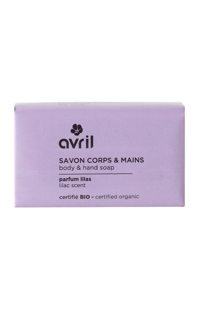 Savon solide bio - Lilas - Corps & mains - 100 g