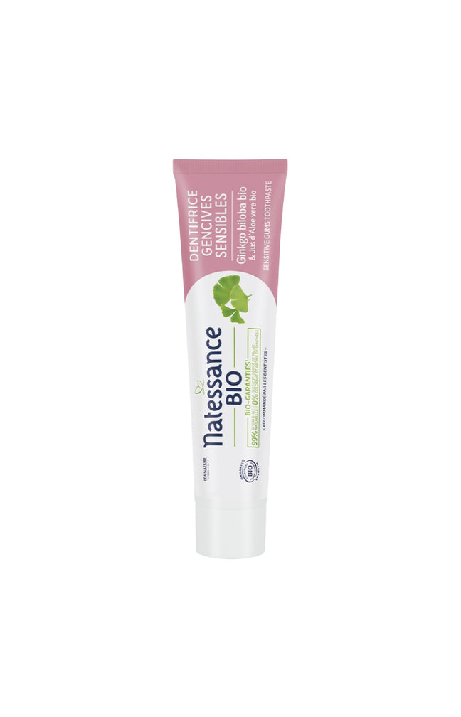 Dentifrice bio - Gencives sensibles - Aloe vera & ginko biloba - 75 ml