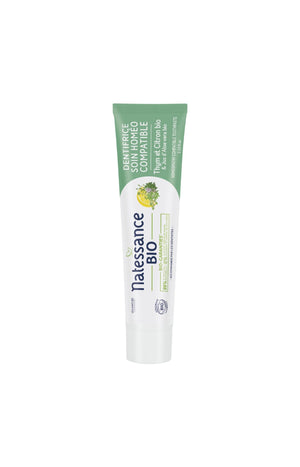 Dentifrice bio - Soin homéo compatible - Thym & citron - 75 ml