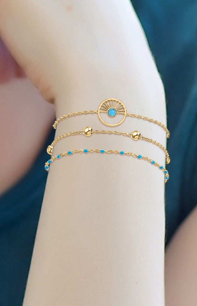 Bracelet - Acier inoxydable - Doré