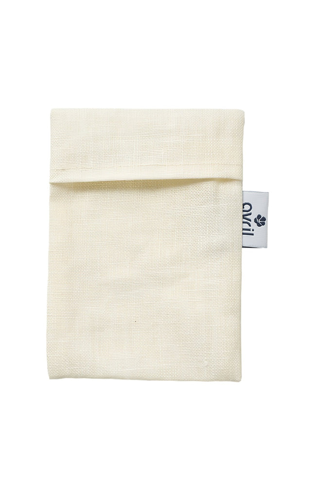 Pochette à savon en lin enduit