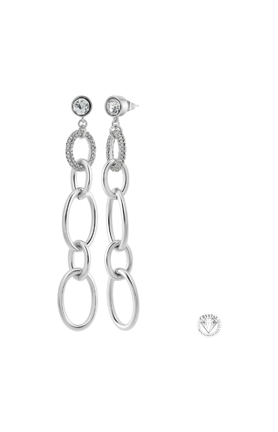 Boucles d'oreilles - Laiton & cristaux