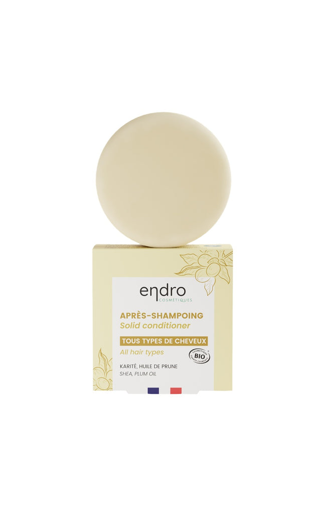 Après-shampoing solide bio - Karité & prune - Cheveux - 85 g