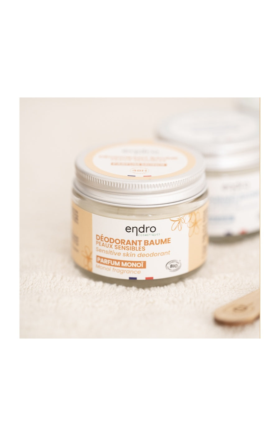 Déodorant baume peaux sensibles bio - Monoï - Corps - 50 ml