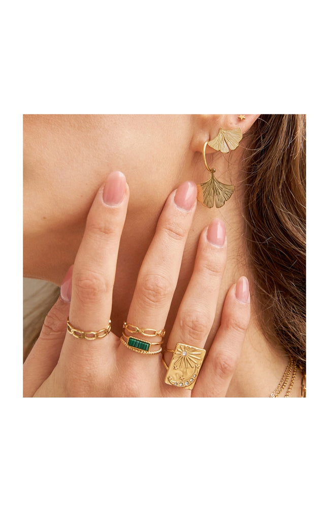 Boucles d'oreilles - Acier inoxydable doré