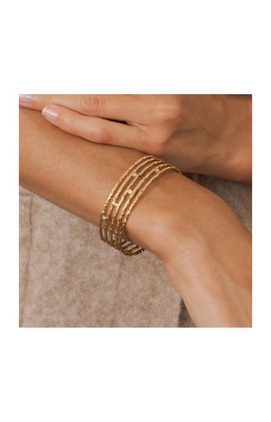 Jonc malléable - Acier inoxydable & strass