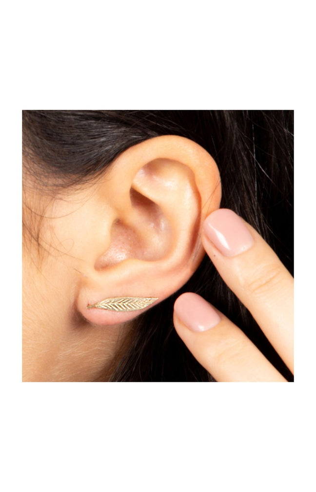 Boucles d'oreilles Gold leaf - Or jaune 375/1000