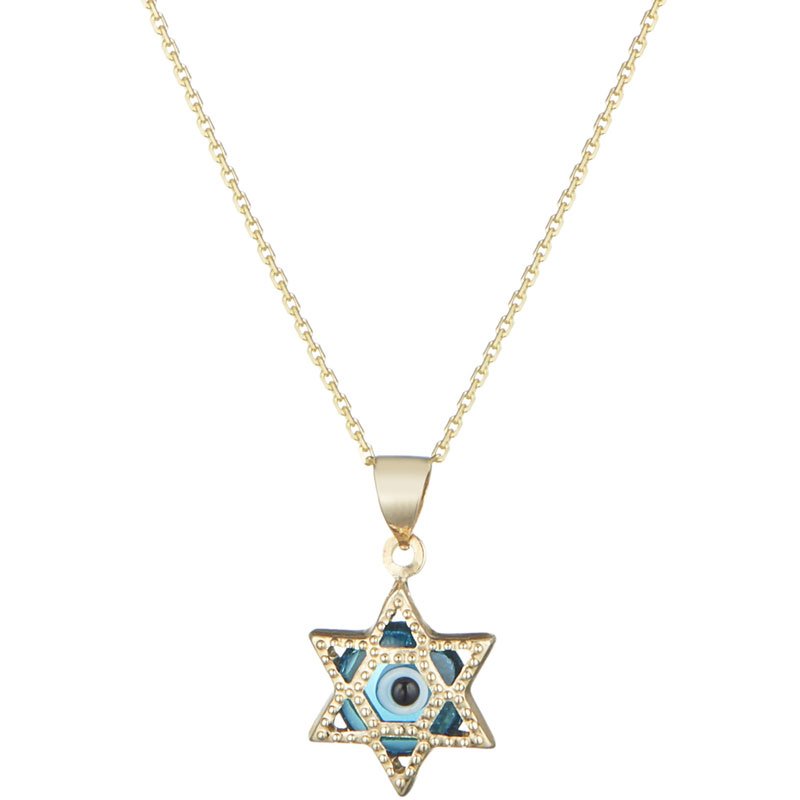 Pendentif Œil précieux - Or jaune 375/1000 & zirconium