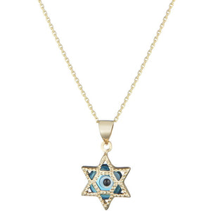 Pendentif Œil précieux - Or jaune 375/1000 & zirconium